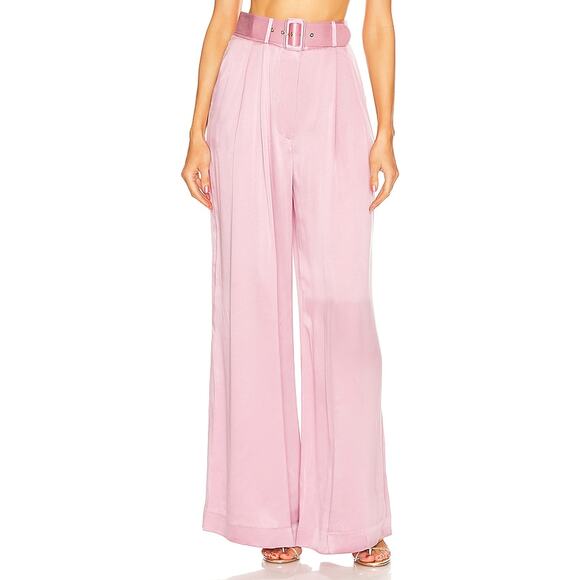 Zimmermann Selmacilek Pink Soie Wide Leg Pants Size XS - Picture 1 of 6
